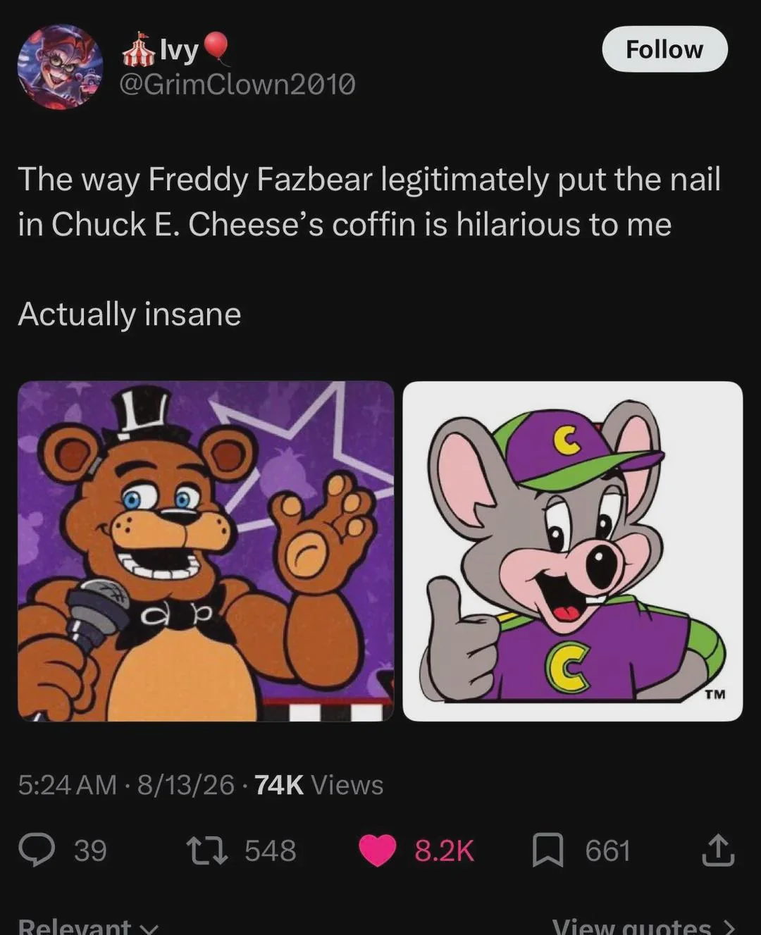 Freddy Fazbear's Pizza Is Becoming Real. So What Happens to Chuck E. Cheese?